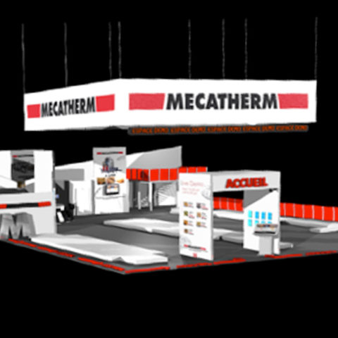 Conception et realisation d'un stand pour les salons auxquels participe Mecatherm