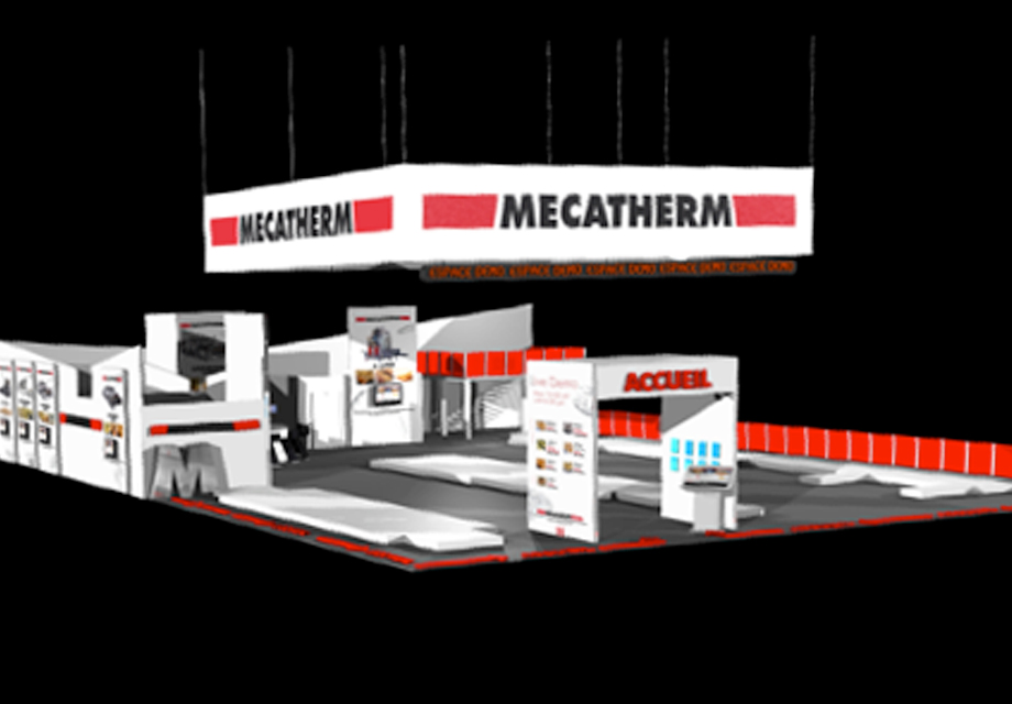 Conception et realisation d'un stand pour les salons auxquels participe Mecatherm