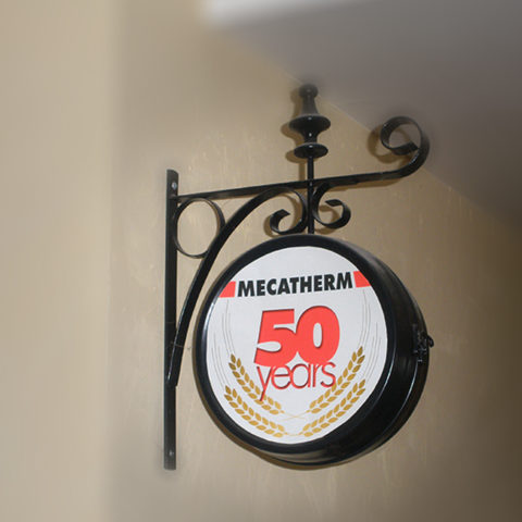 Logo réalisé pour les 50 ans de Mecatherm pour leur communication corporate