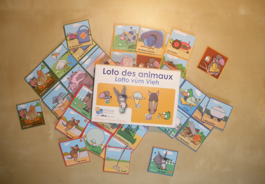 Jeu loto des zanimos francais alsacien OLCA vue 2