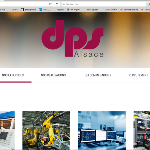 Exemple de page pour le site internet DPS Alsace