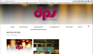 Exemple de page pour le site internet DPS Alsace
