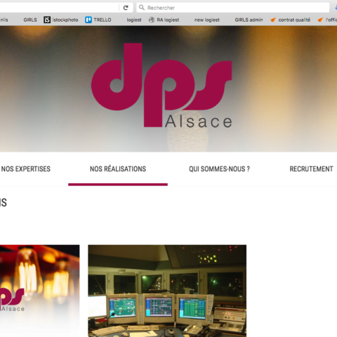 Exemple de page pour le site internet DPS Alsace