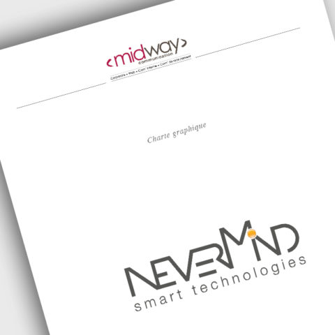 Charte graphique pour le nouveau logo de l'entreprise NeverMind