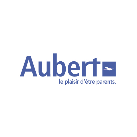 LOGO DE AUBERT, LE PLAISIR D'ÊTRE PARENTS