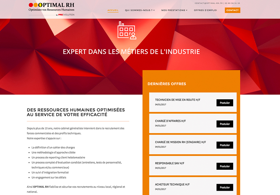 Site Internet Optimal RH Vue page 3
