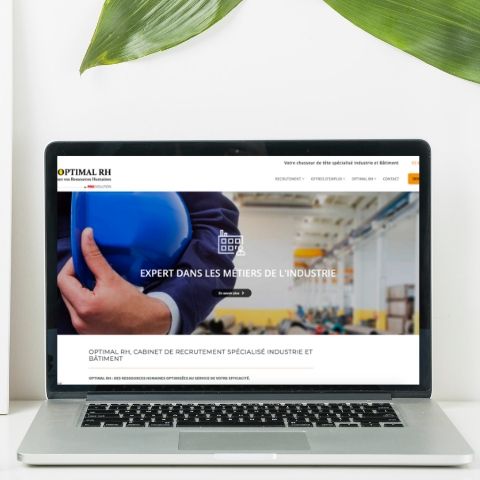 Page d'accueil du site internet de Optimal RH