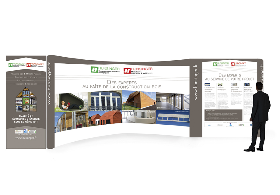 Visualisation du stand Hunsinger présent dans les salons réalisé par Midway Communication