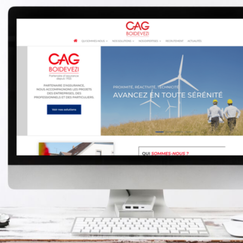 Mockup du nouveau site Internet CAG