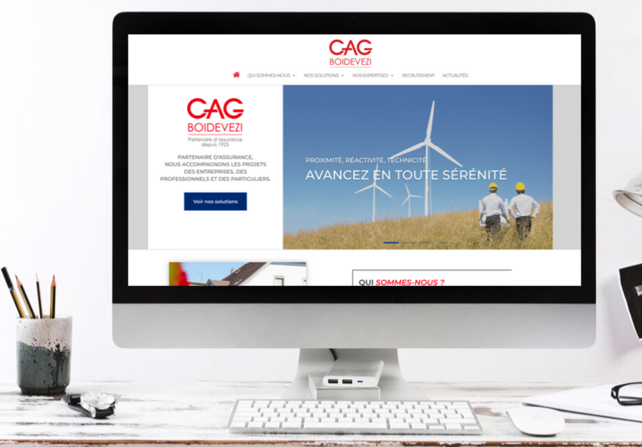 Mockup du nouveau site Internet CAG