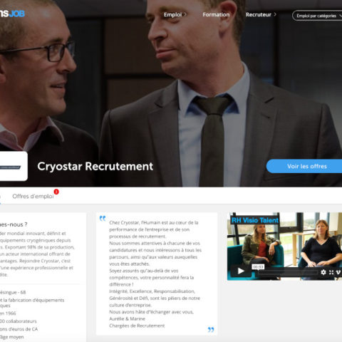 Page Carrière Regionsjob pour Cryostar